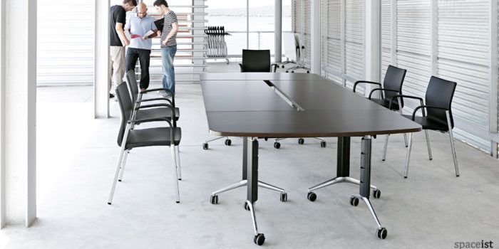 Tram80 dark wood folding table