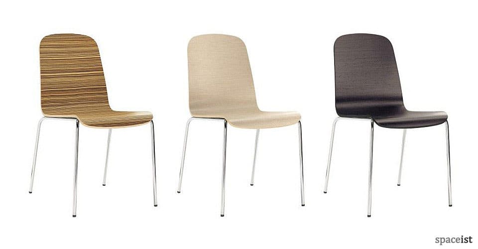 trend wood veneer cafe chairs