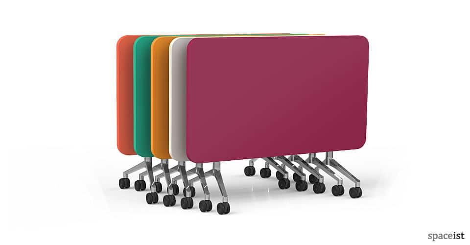 UR colourful stackable wheeled folding table