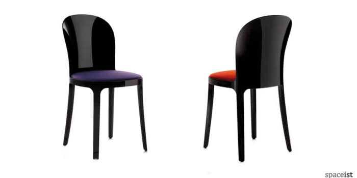 vanity plastic chairs black