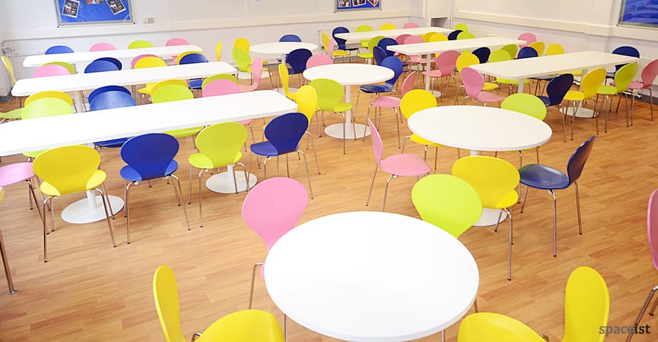 weatherhead school colourful canteen chairs
