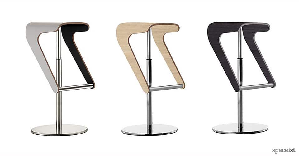 woody plywood bar stools