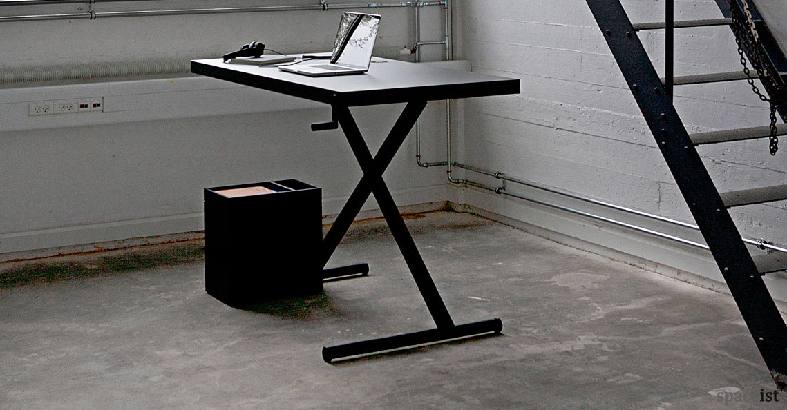 X style standing office desk in black