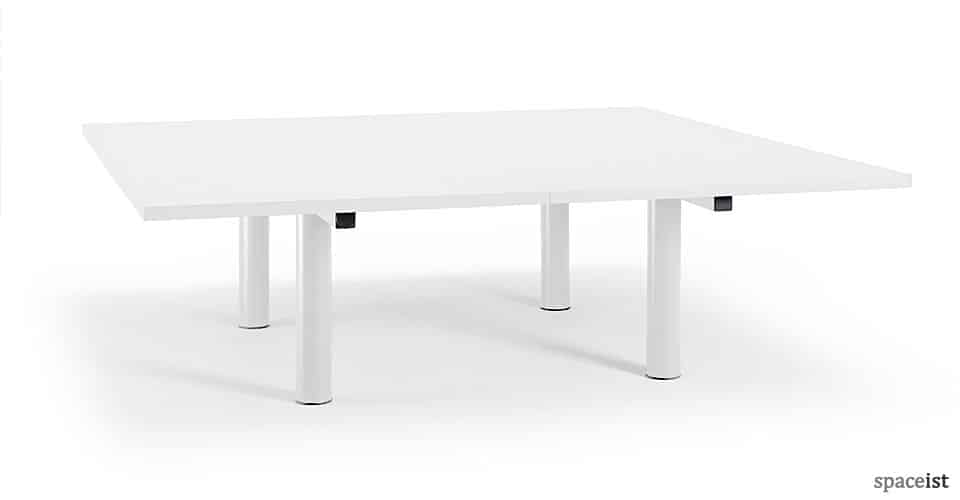 Xtra square white meeting table