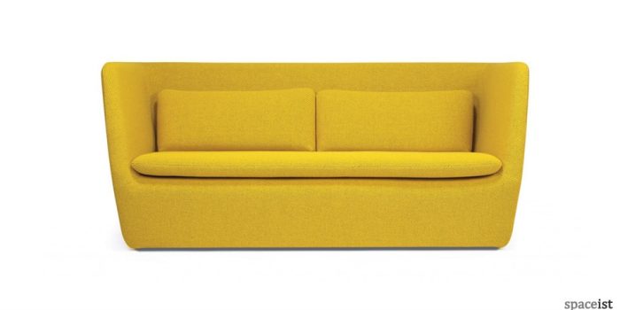 bright yellow cocoon 3 seater sofa