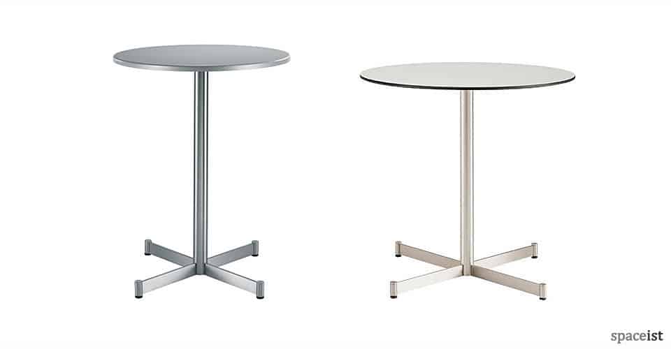 zenith round steel cafe tables