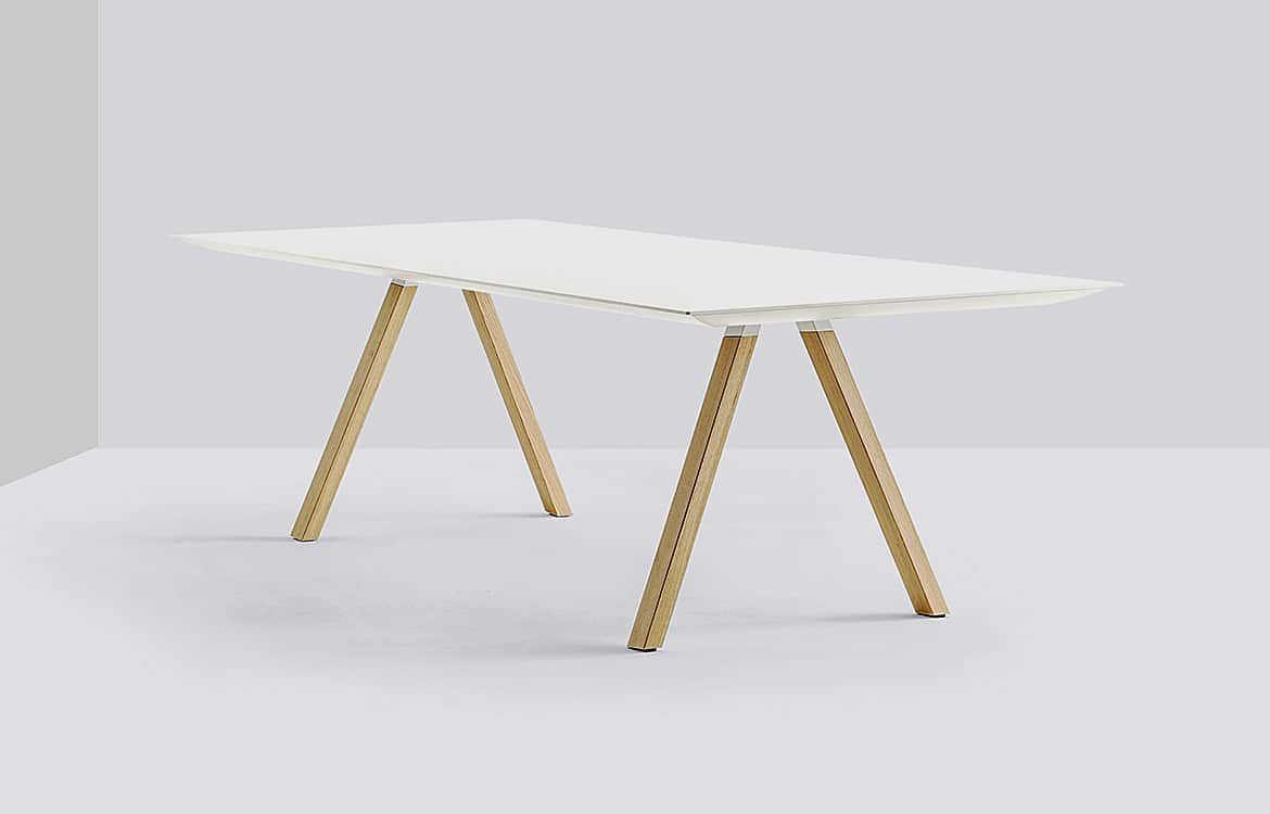 White canteen table